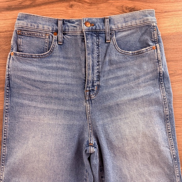 Madewell Jeans Womens Sz 29 Blue Light-Med Wash High Rise Flare Wide Leg Stretch - Picture 3 of 10